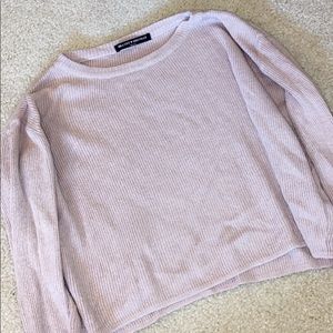 brandy melville light rose cropped sweater <3